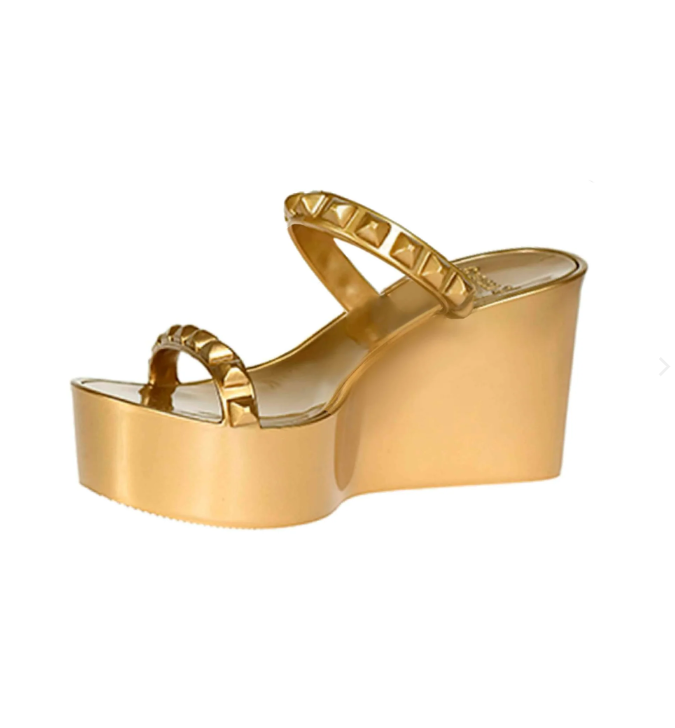 Carmen Sol Tonino Mid Wedge - Metallic Gold - Gabrielle's Biloxi