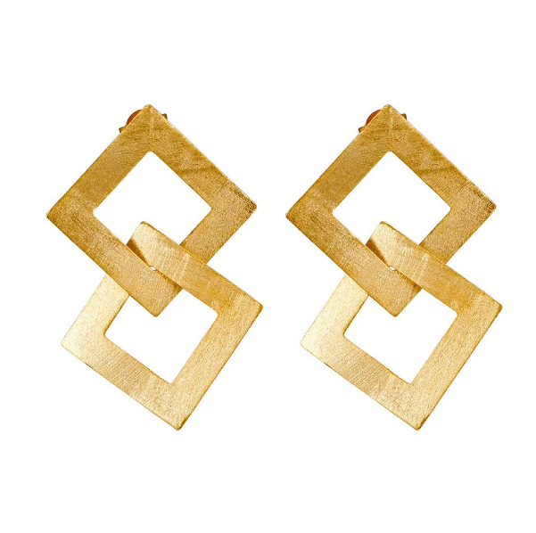 Sheila Fajl Boone Earrings - Brushed Gold - Gabrielle's Biloxi