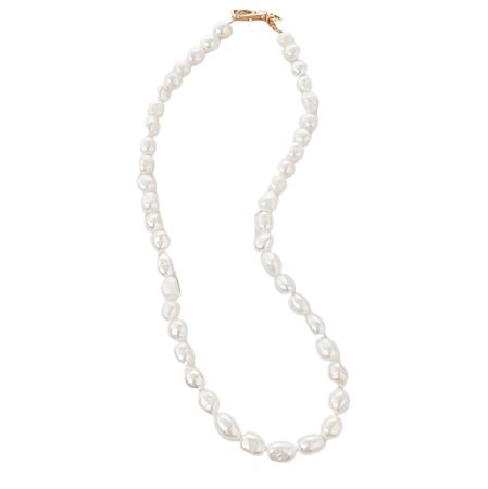 Small Pearl 17" Necklace Swivel Clasp - White - Gabrielle's Biloxi