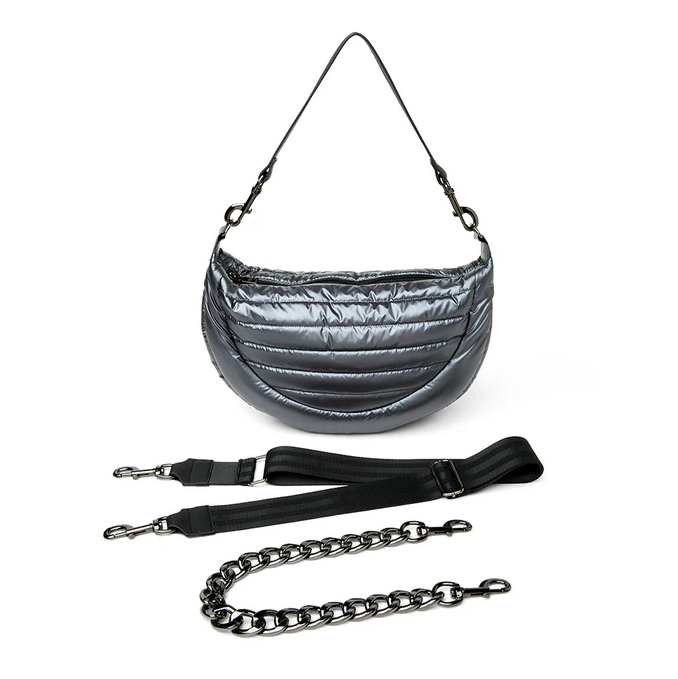 Think Royln Elton Hobo Cross Body - Pearl Grey - Gabrielle's Biloxi