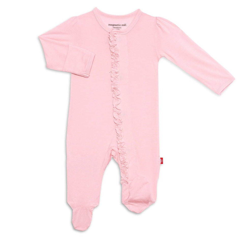 Magnetic Me Pink Dogwood Modal Magnetic Ruffle Footie - Gabrielle's Biloxi