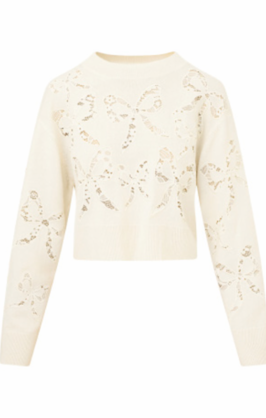 Love Shack Fancy Parson Pullover - Marshmallow Bliss - Gabrielle's Biloxi