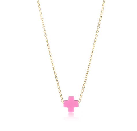 Enewton 16" Necklace Gold - Signature Bright Pink - Gabrielle's Biloxi