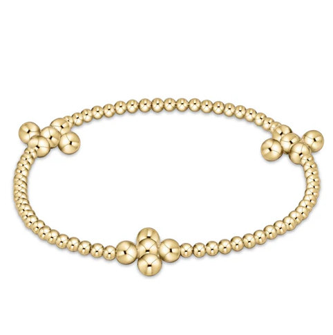 Enewton Signature Cross Gold Pattern 2.5mm Bead Bracelet - Classic Beaded - Gabrielle's Biloxi