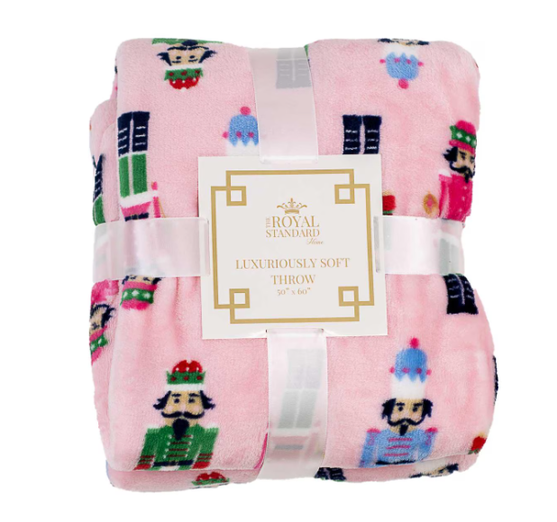 Nutcracker March Throw - Pink/Multi 50x60 - Gabrielle's Biloxi