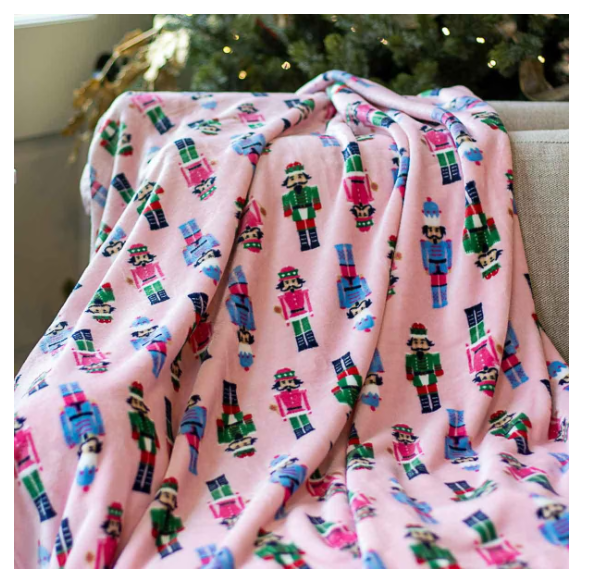 Nutcracker March Throw - Pink/Multi 50x60 - Gabrielle's Biloxi