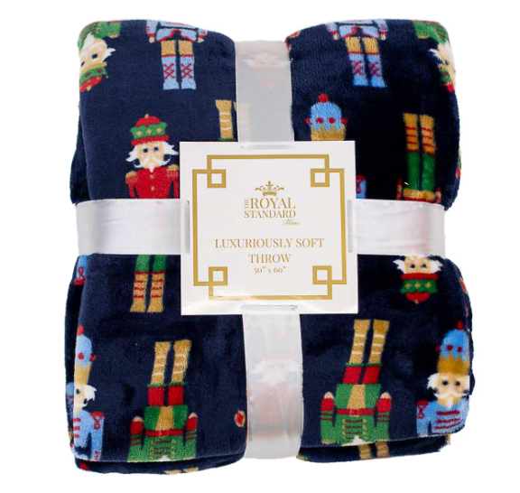 Nutcracker March Throw - Navy/Multi 50x60 - Gabrielle's Biloxi