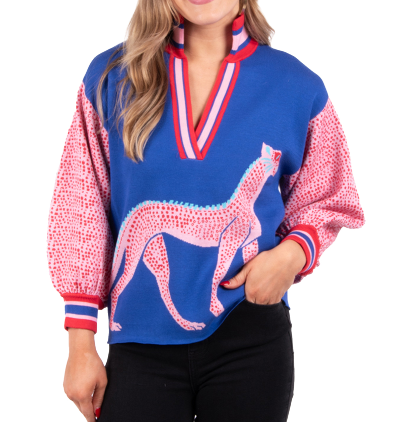 Emily McCarthy Lolli Sweater - Charmed Cheetah - Gabrielle's Biloxi