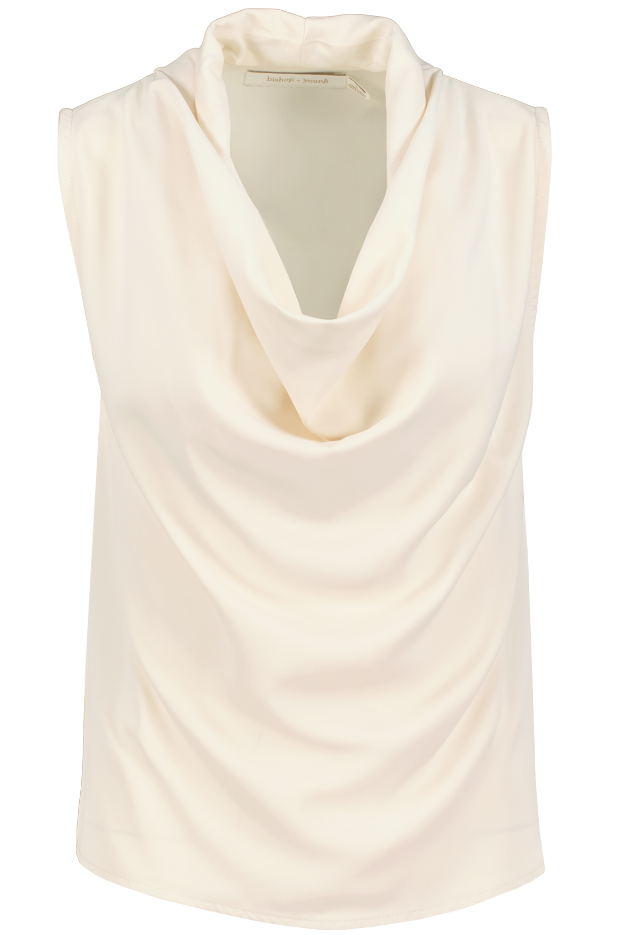 Bishop + Young Olivia Cowl Neck Top - Pearl - Gabrielle's Biloxi