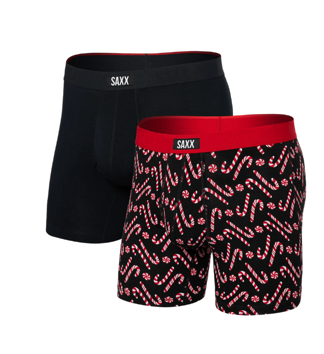 Saxx Vibe Xtra Boxer Brief Fly -2 PK - Mint Condition/Black - Gabrielle's Biloxi