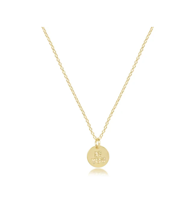 egirl 14" Necklace Gold - be you. small Gold Disc - Gabrielle's Biloxi