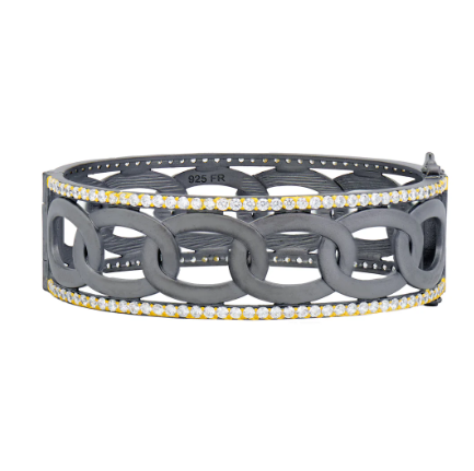 Freida Rothman Signature Grit Chain Link Statement Bangle - Gabrielle's Biloxi