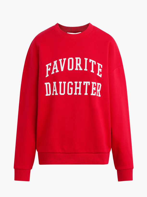 Favorite Daughter Collegiate Sweatshirt - Haute Rouge with White - Gabrielle's Biloxi