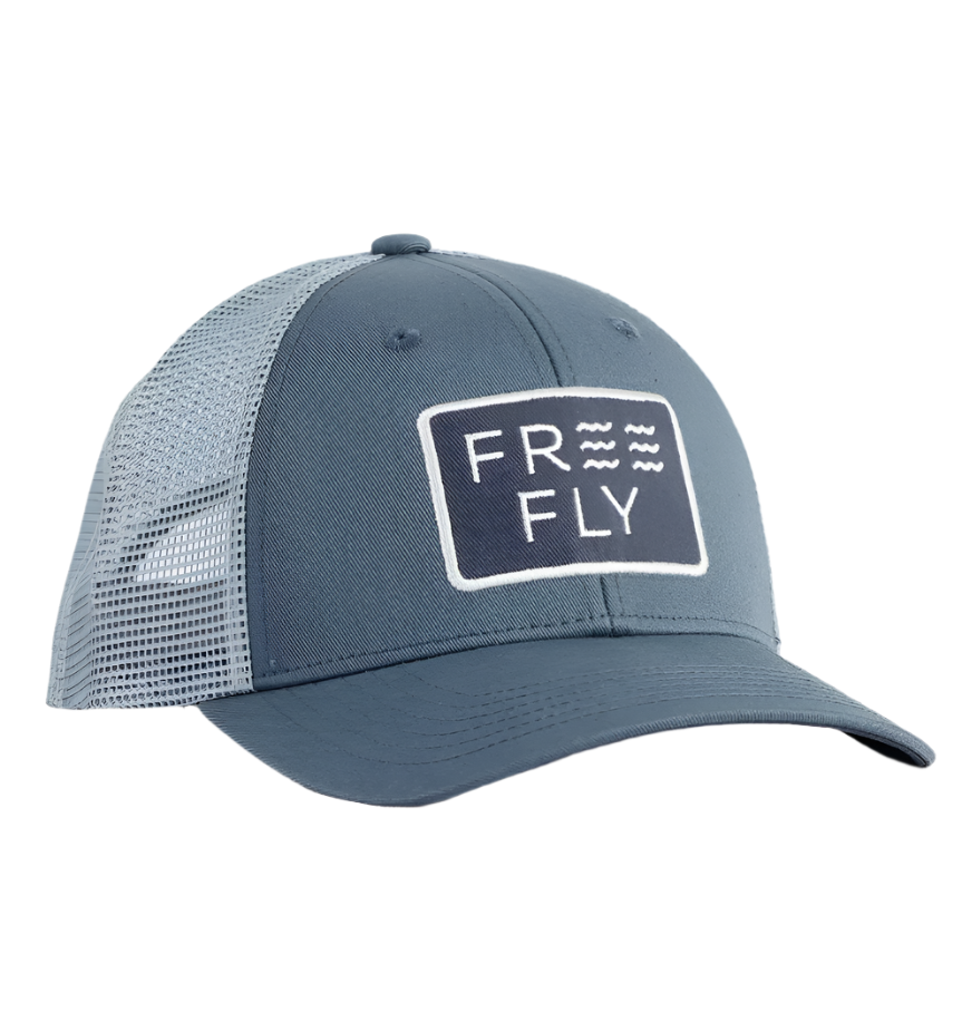Free Fly Wave Trucker Hat - Slate Blue - Gabrielle's Biloxi