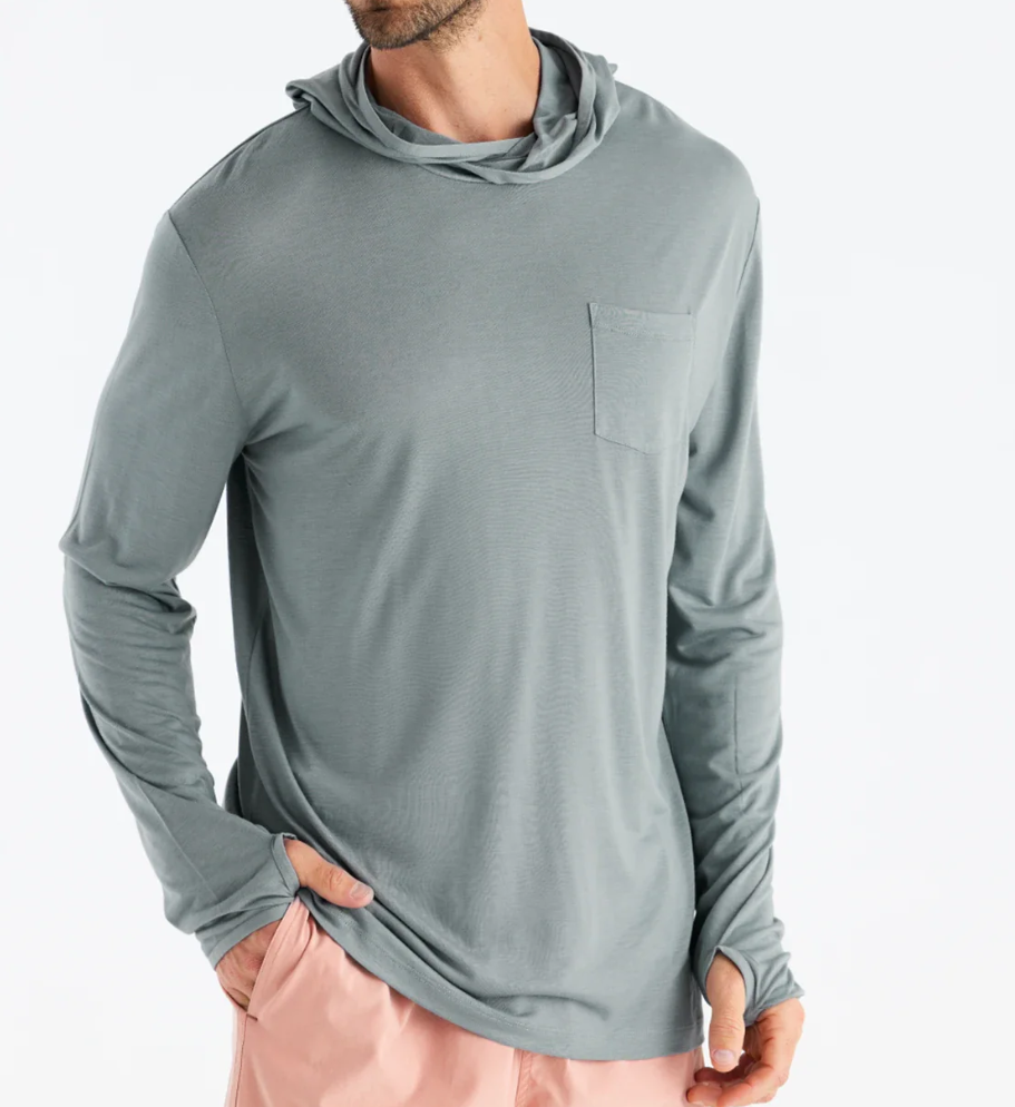 Free Fly Men's Bamboo Lightweight Hoodie - Slate - Gabrielle's Biloxi