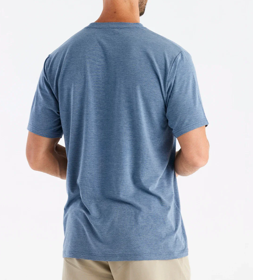 Free Fly Bamboo Flex Pocket Tee - Heather Deepwater - Gabrielle's Biloxi