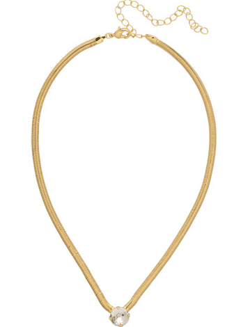 Sorrelli Rowan Pendant Necklace - Bright Gold Crystal - Gabrielle's Biloxi