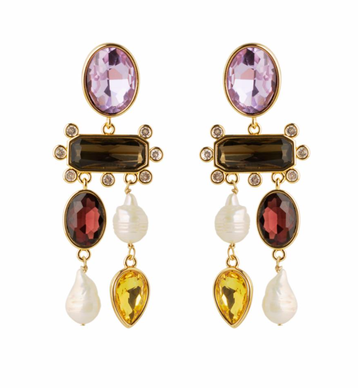 Mignonne Gavigan Luxe Greenwich Earrings - Purple Multi - Gabrielle's Biloxi