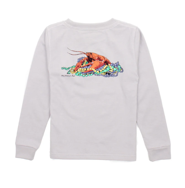 Kids Properly TIed Mardi Crawfish - Ice Grey - Gabrielle's Biloxi
