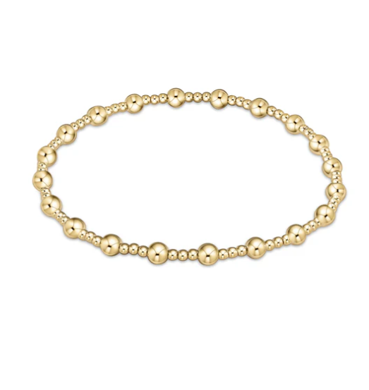 ENewton Classic Sincerity Pattern 4mm Bead Bracelet - Gold - Gabrielle's Biloxi