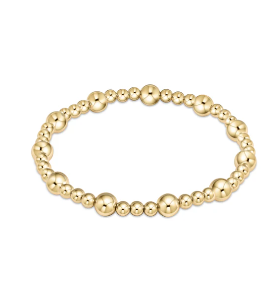ENewton Classic Sincerity Pattern 6mm Bead Bracelet - Gold - Gabrielle's Biloxi