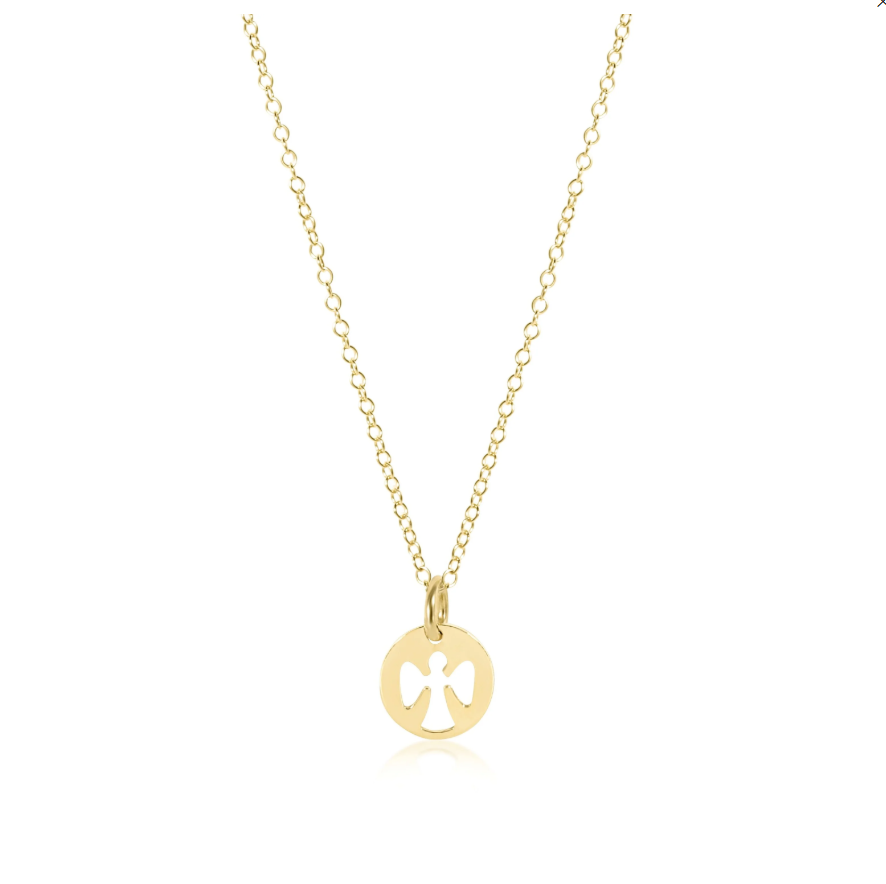 ENewton 16" Necklace Gold - Guardian Angel Small Gold Disc - Gabrielle's Biloxi