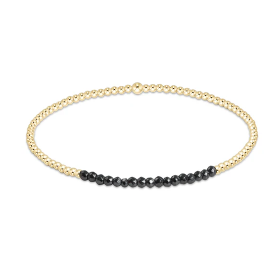 ENewton Gold Bliss 2mm Bead Bracelet - Faceted Hematite - Gabrielle's Biloxi