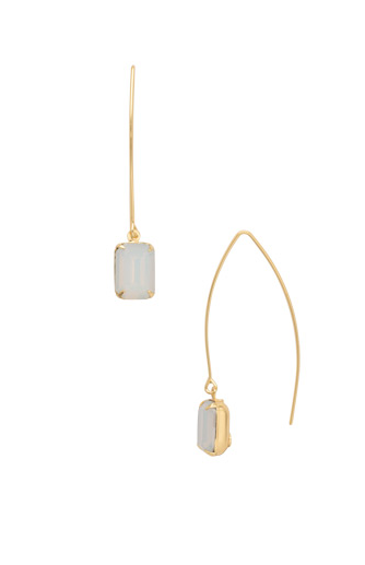 Sorrelli Bobbi Threader Hoop Earrings - Bright Gold White Opal - Gabrielle's Biloxi