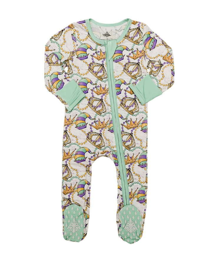 Mardi Gras Royal Bamboo Romper - Gabrielle's Biloxi