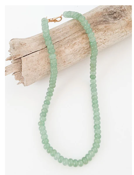 Rondelle 18" Necklace Small Swivel Clasp - Spearmint - Gabrielle's Biloxi