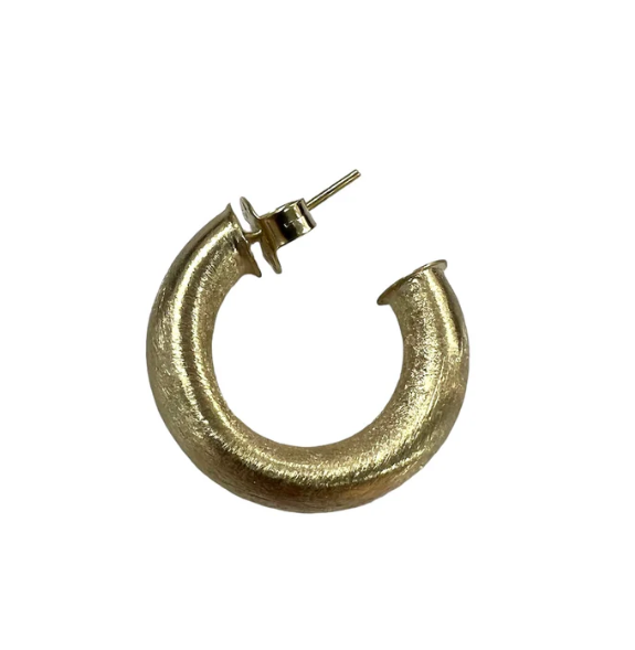 Sheila Fajl Petite Salerno Hoops - Brushed Gold - Gabrielle's Biloxi
