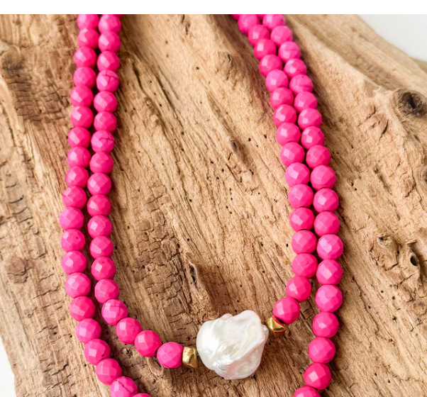 The Kamryn Necklace - Hot Pink - Gabrielle's Biloxi