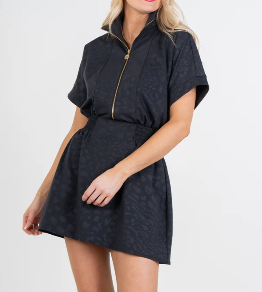 Emily McCarthy Pullover Dress - Midnight Cheetah - Gabrielle's Biloxi