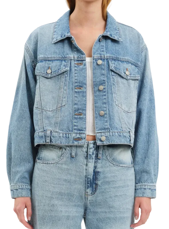 Daze Bestie Cropped Denim Jacket - Caught Up - Gabrielle's Biloxi