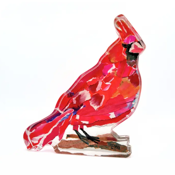 Visiting Cardinal Acrylic Block - Gabrielle's Biloxi