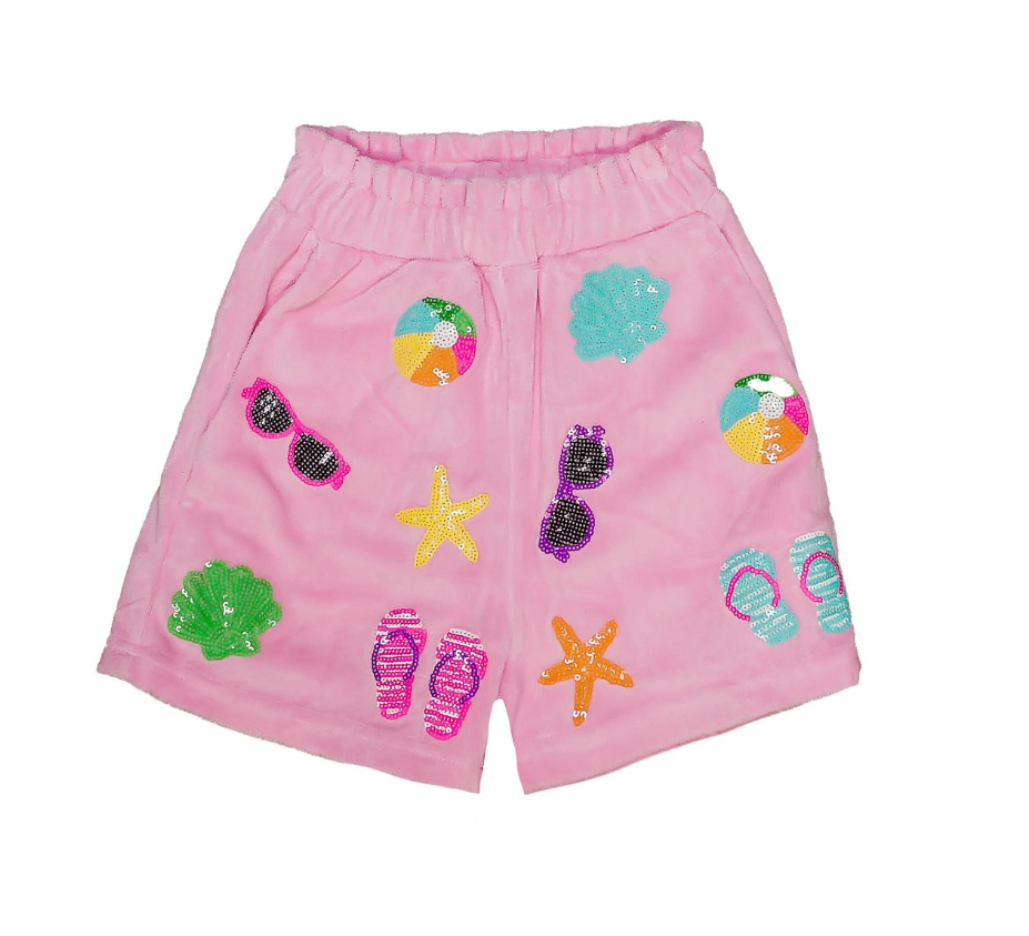 Girls Beach Terry Cloth Bottom - Light Pink - Gabrielle's Biloxi
