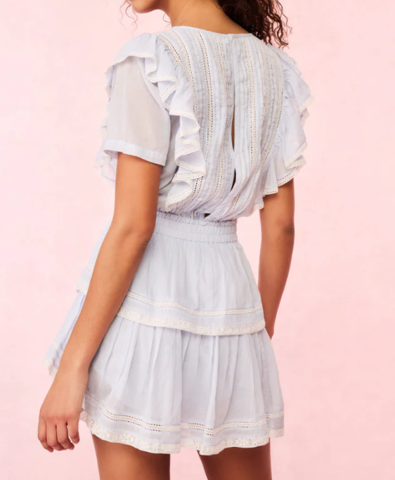 Love Shack Fancy Natasha Dress - Baby Bluebell - Gabrielle's Biloxi