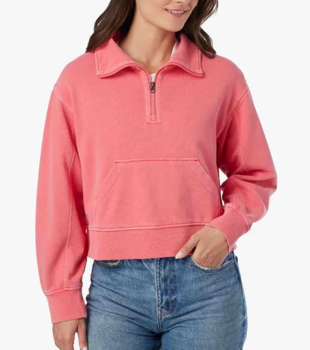 Fair Harbor Womens The Saltaire Half-Zip - Papaya - Gabrielle's Biloxi
