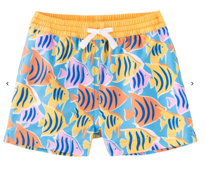 Chubbies The Fish Tanks Toddler Swim Trunk Bright Blue Size