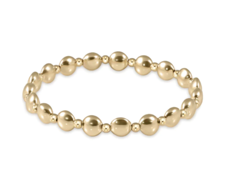 ENewton Honesty Gold Grateful Pattern 6mm Bead Bracelet - Gabrielle's Biloxi