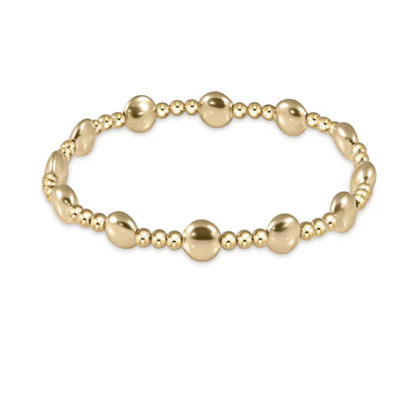ENewton Honesty Gold Sincerity Pattern 6mm Bead Bracelet - Gabrielle's Biloxi