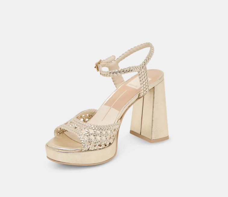 Dolce Vita Peyten - Light Gold Woven Stella - Gabrielle's Biloxi