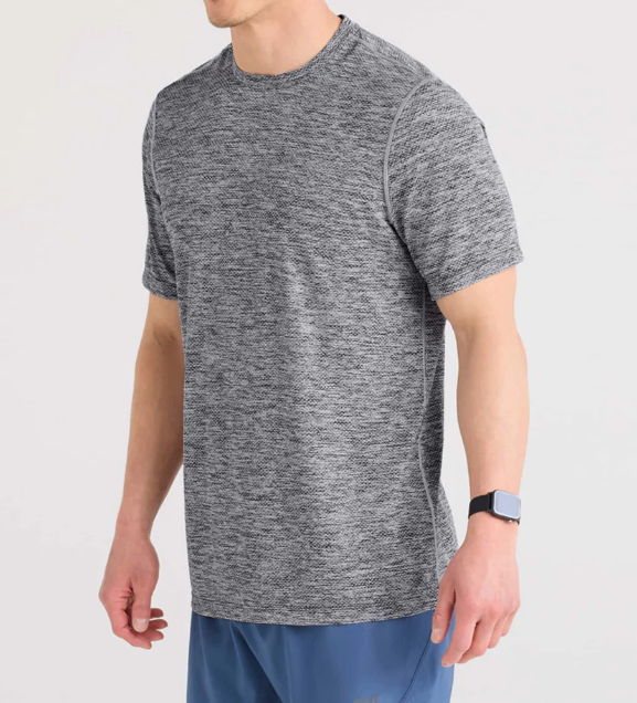 Saxx Multi Sport Tech Tee - Faded Black Heather - Gabrielle's Biloxi