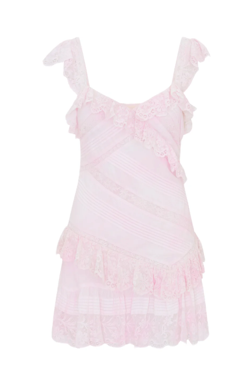 Love Shack Fancy Bensley Dress - Tonal Pink - Gabrielle's Biloxi