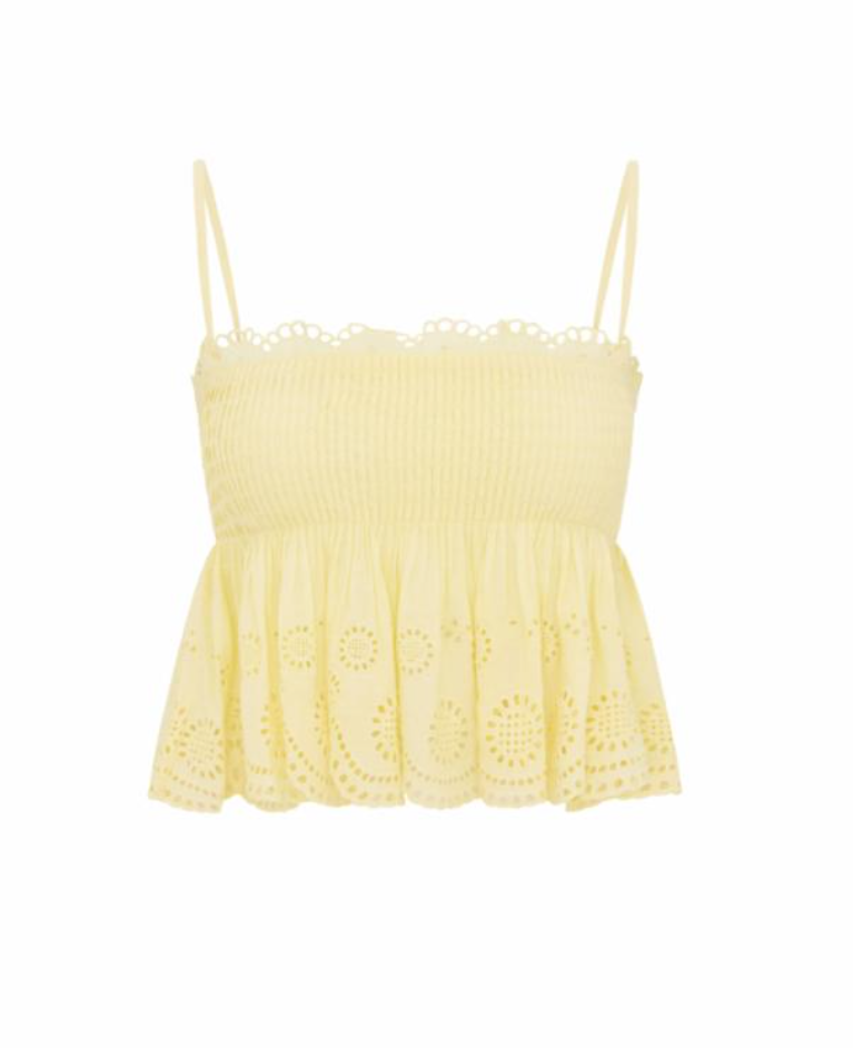 Love Shack Fancy Condie Top - Citron - Gabrielle's Biloxi