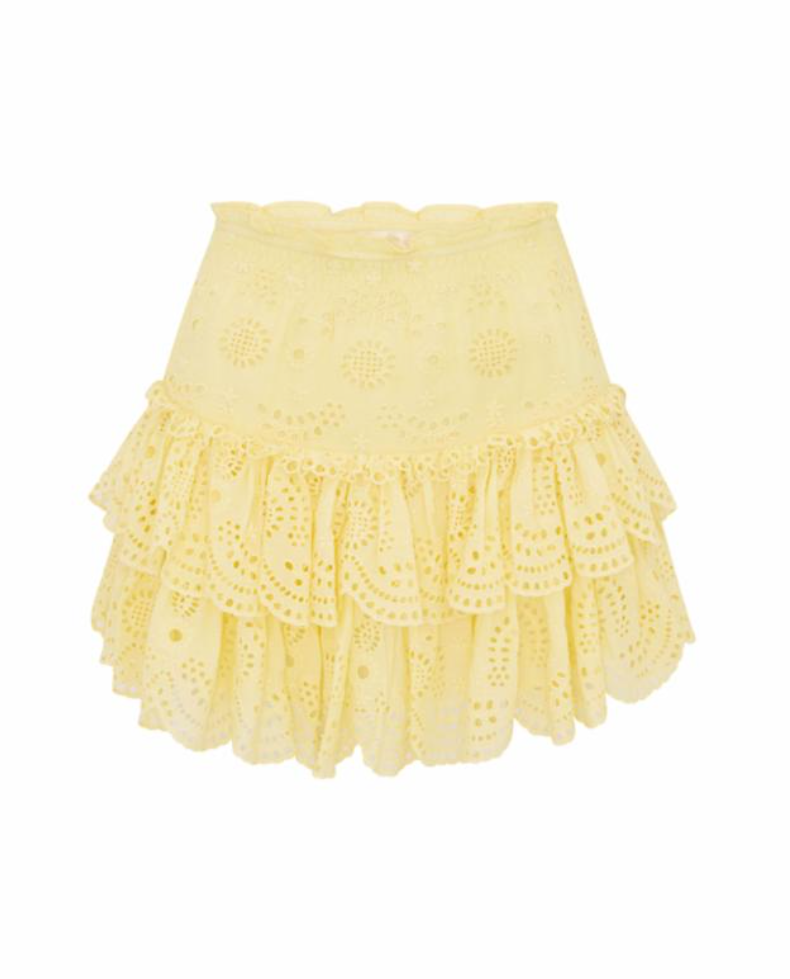Love Shack Fancy Shailo Skirt - Citron - Gabrielle's Biloxi