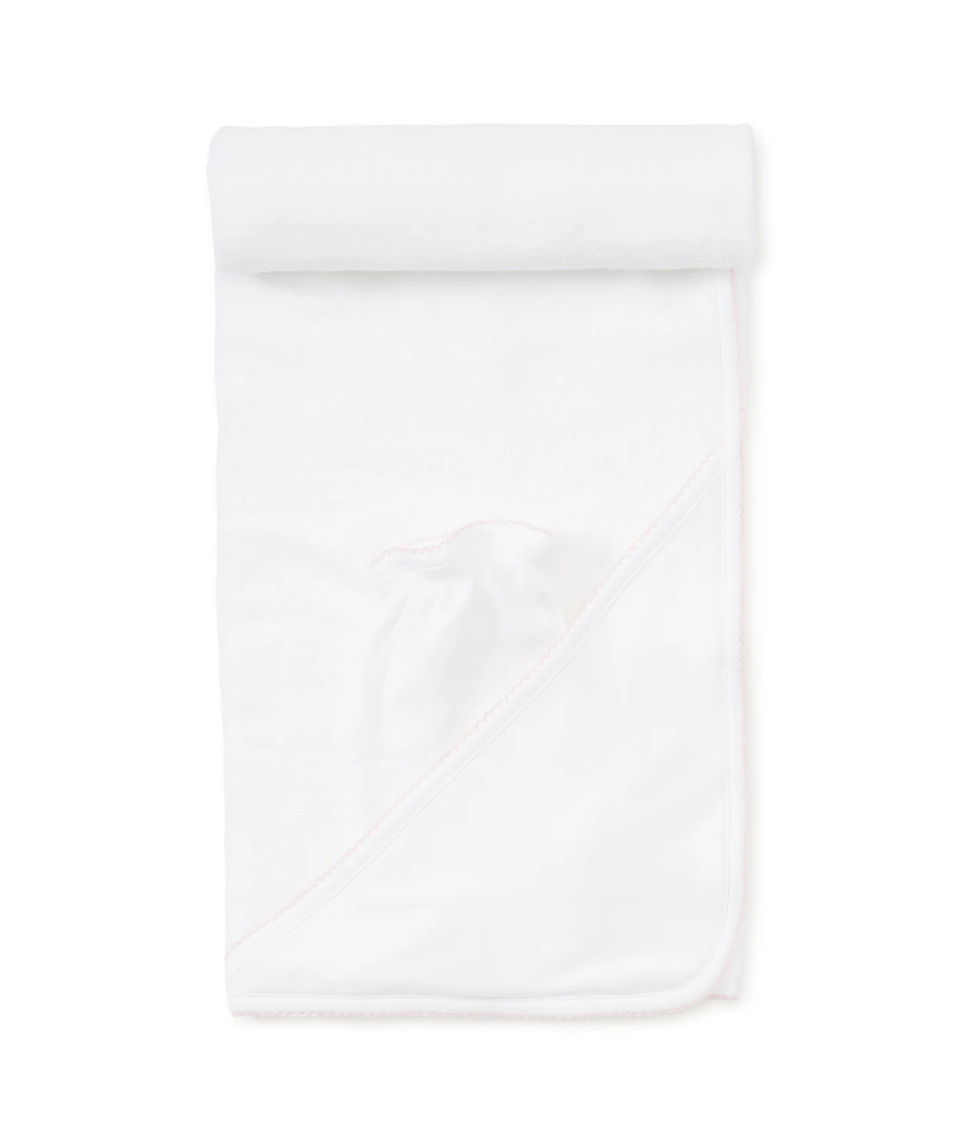 Kissy Kissy Basic Towel w/ Mitt | White/Pink - Gabrielle's Biloxi
