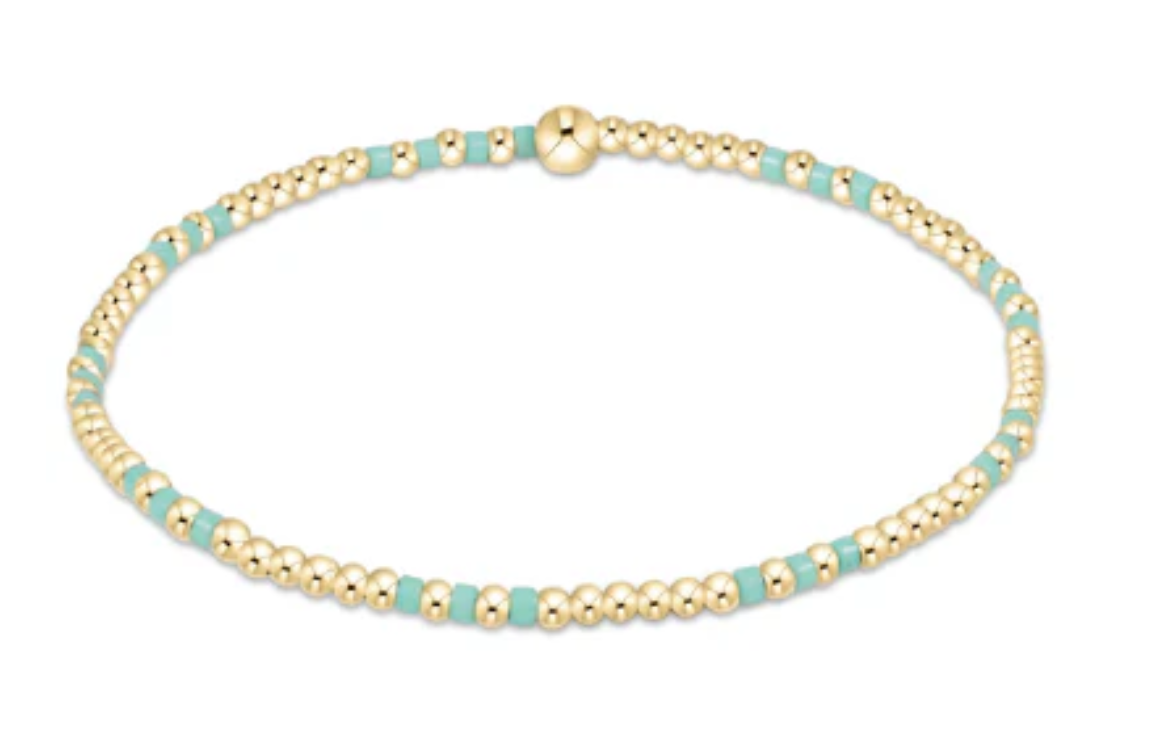 ENewton Hope Joy Pattern 2mm Bead Bracelet - Mint - Gabrielle's Biloxi
