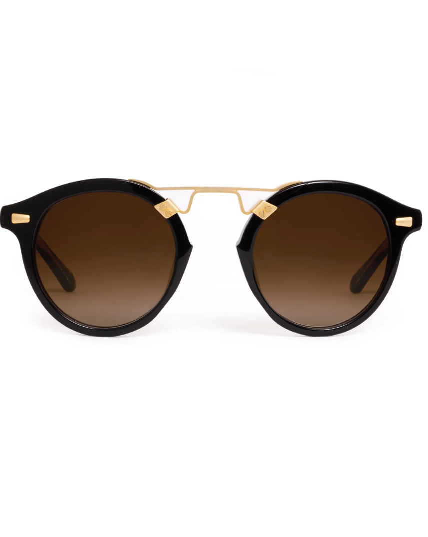 Krewe STL II Black Sunglasses Krewe STL II Nylon Sunglasses – Saint Bernard main image 2