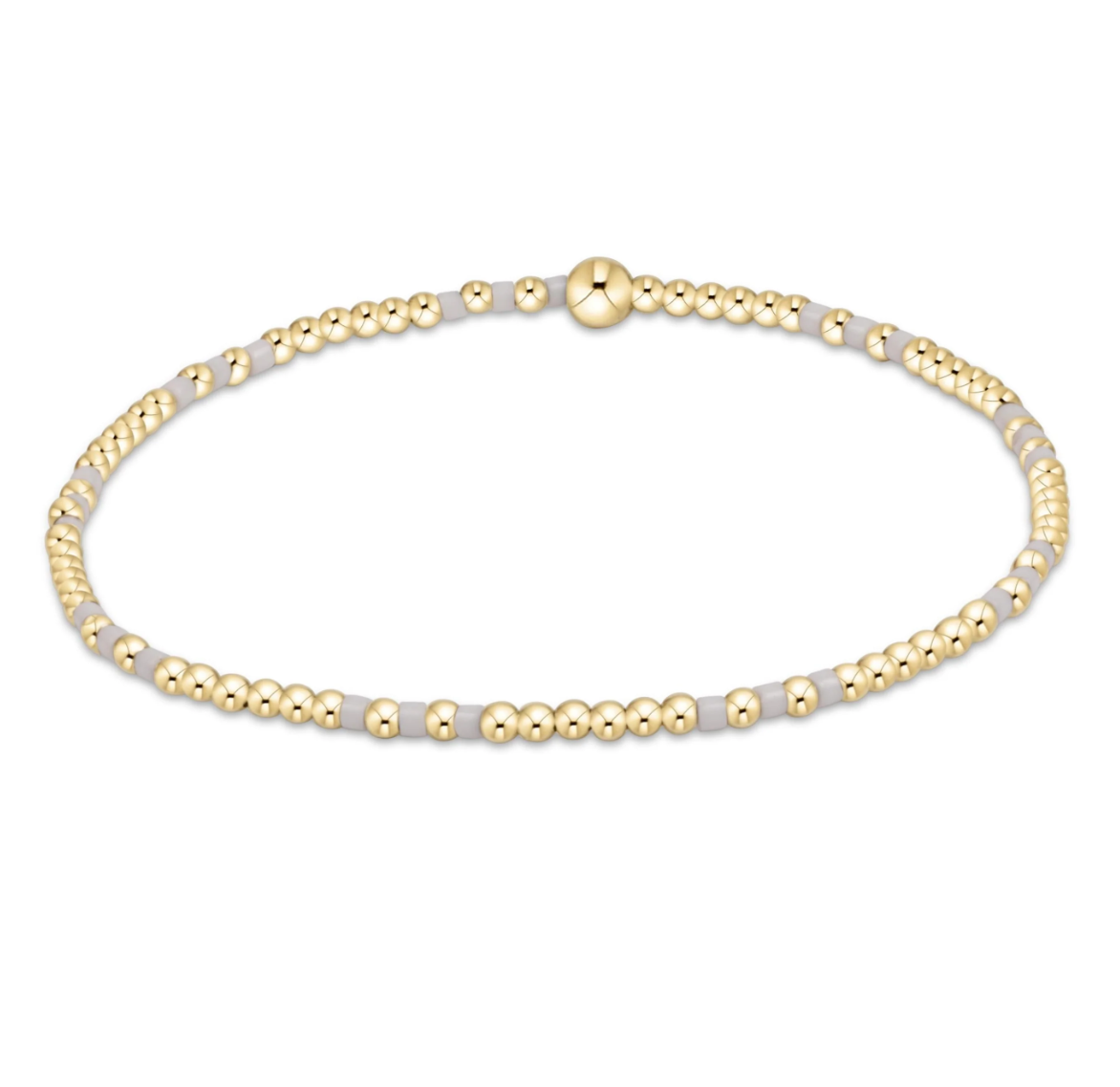ENewton Hope Joy Pattern 2mm Bead Bracelet - White - Gabrielle's Biloxi